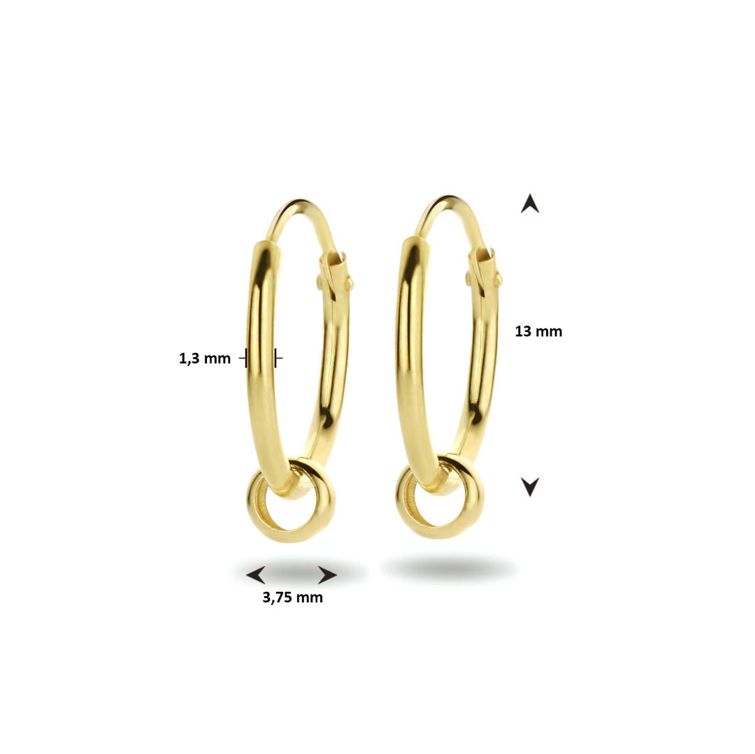 Ohrringe Ring 14K Gelbgold