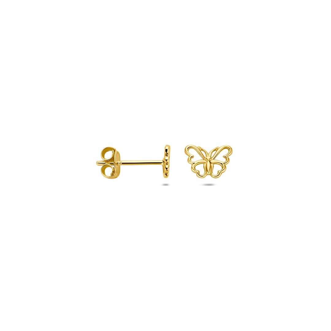 9k oorknoppen vlinder 9K geel