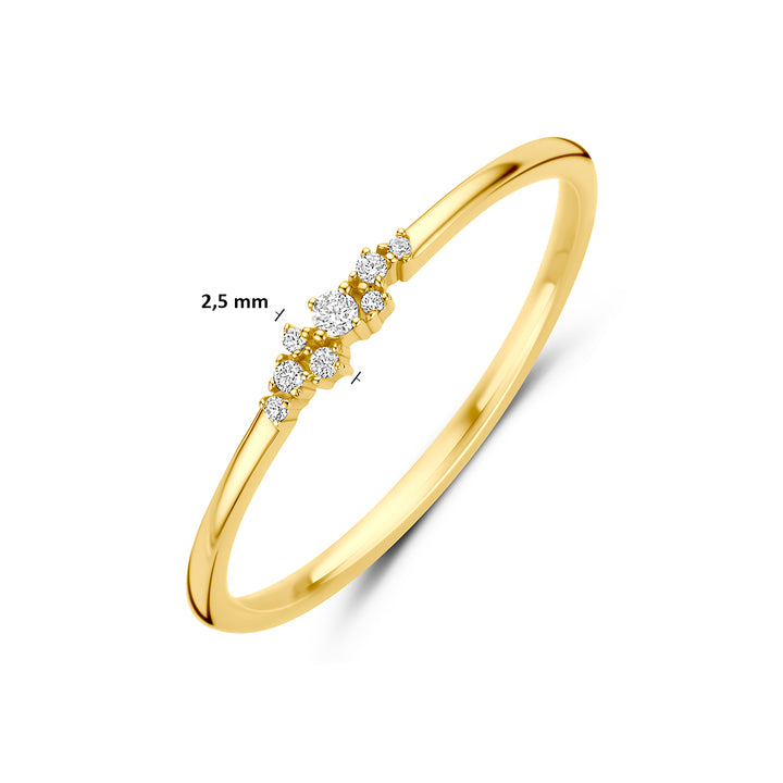 9k ring zirkonia 9K geel