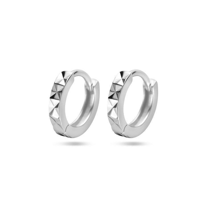 Ohrhänger aus diamantiertem, rhodiniertem Silber