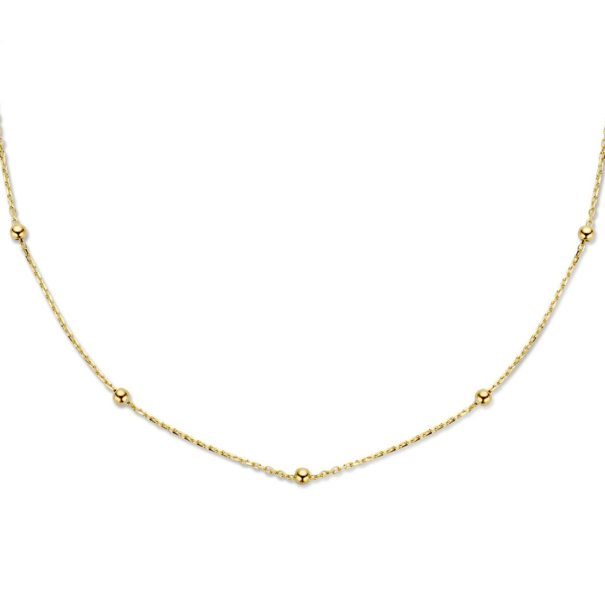 Collier aus 14K Gelbgold mit 2,5 mm großen Kugeln, in den Längen 40, 42 und 44 cm