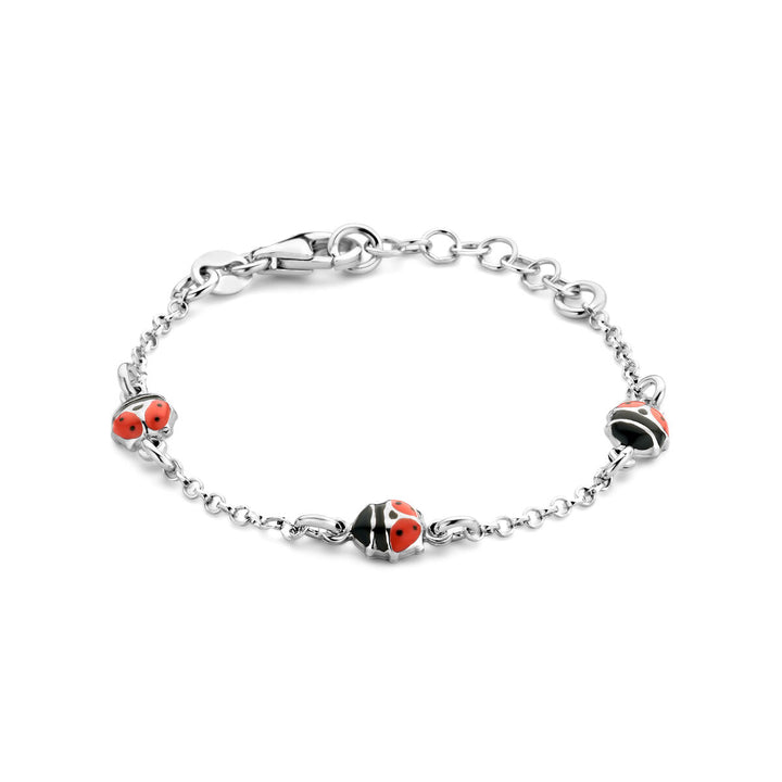 Armband Marienkäfer 11 + 2 cm Silber rhodiniert