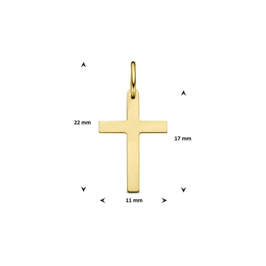 Anhänger Kreuz 14K Gelbgold