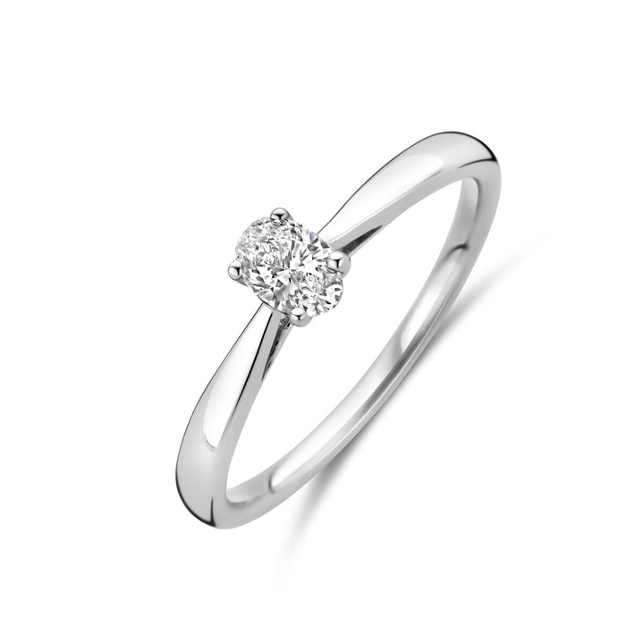 ring lab grown diamant 0.25ct h si 14K witgoud