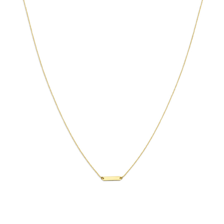 Gravur-Halskettenplatte 1,6 mm 41 + 4 cm 14K Gelbgold