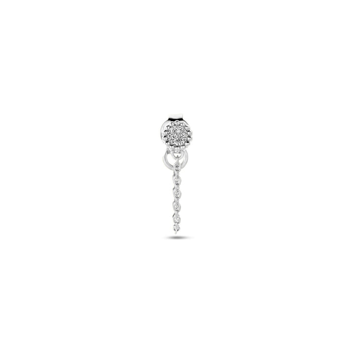 Ohrstecker pro Stück Zirkonia Silber rhodiniert