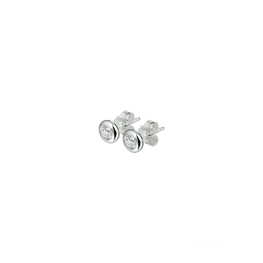 Ohrstecker Zirkonia Silber rhodiniert