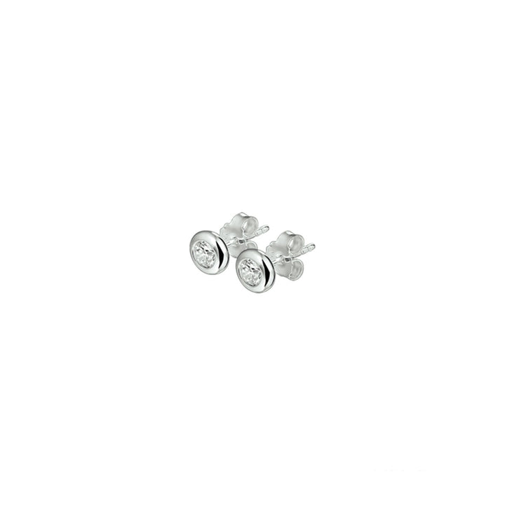 Ohrstecker Zirkonia Silber rhodiniert