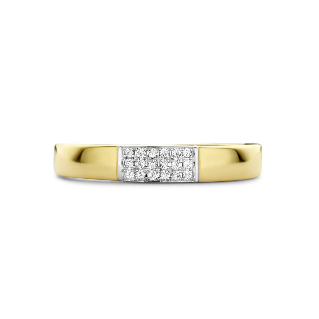 Ring Diamant 0,07 ct h si 14K Bicolor-Gold gelb/weiß