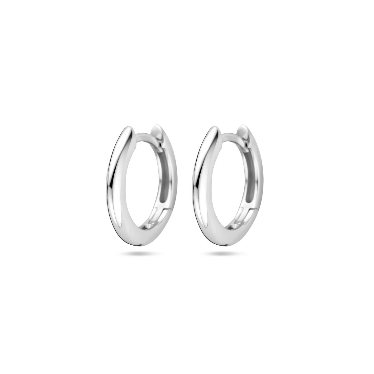 Klapp-Ohrringe aus rhodiniertem Silber mit einer Breite von 2,0 mm