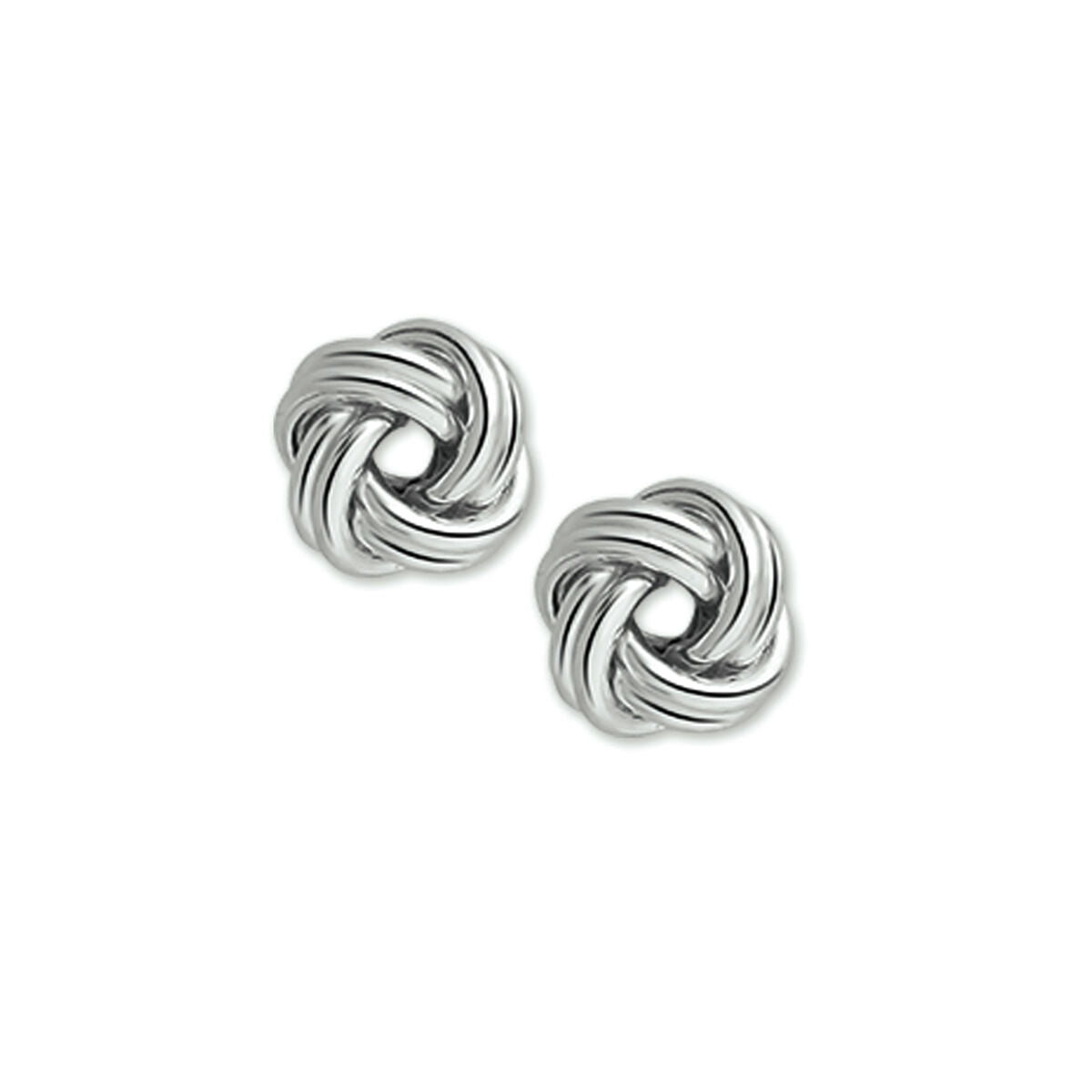 Ohrstecker Knopf Silber rhodiniert