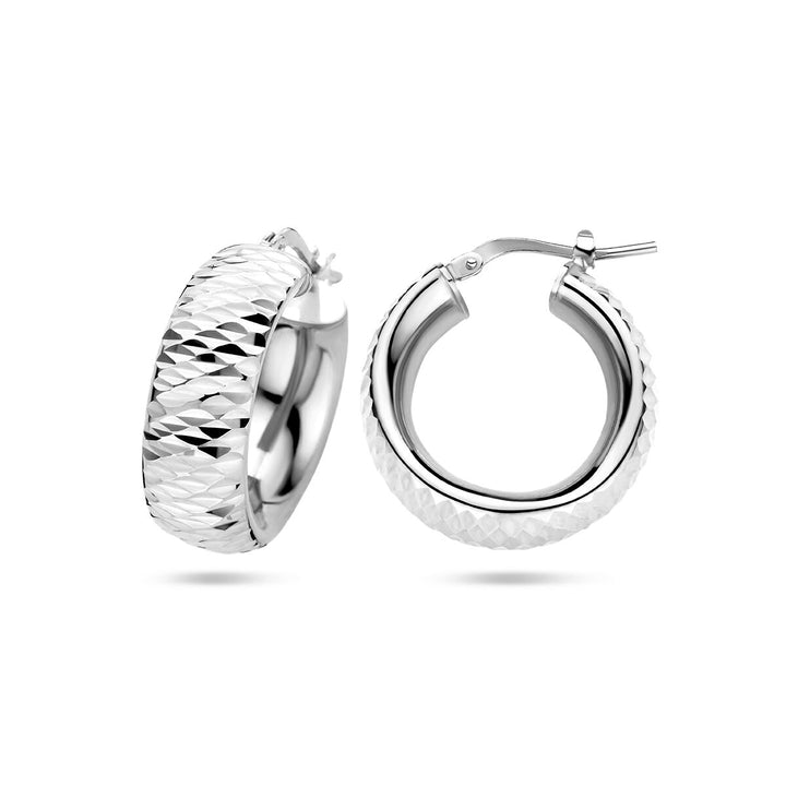 Ohrringe diamantiert, Silber rhodiniert