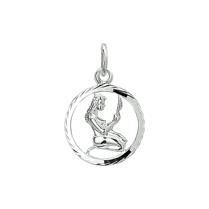 De Van der Kooij Collectie hanger sterrenbeeld gediamanteerd zilver wit heeft een oogverblindend zilveren afwerking in een cirkelvormig ontwerp, met elegante details. Deze unisex hanger is perfect voor elke ketting en voegt een vleugje verfijning toe aan elke outfit.