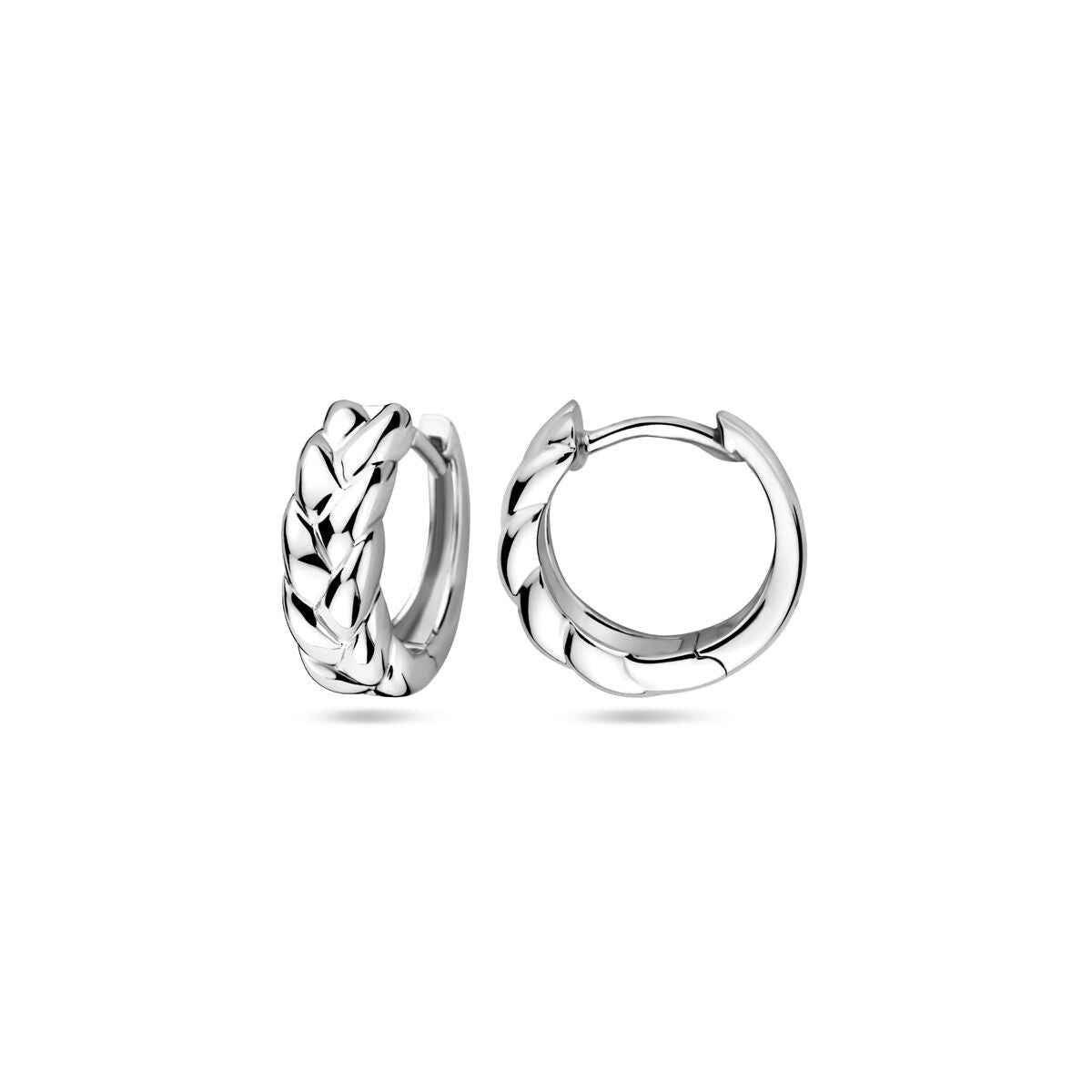 Klappcreolen 12,5 mm Silber rhodiniert