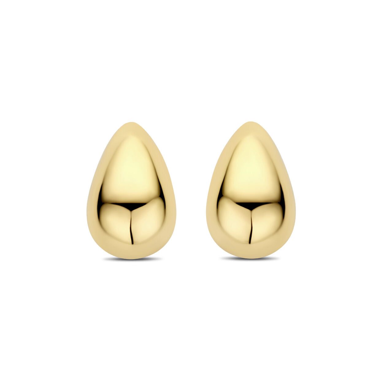Ohrstecker in Tropfenform, 20 mm, aus vergoldetem Silber in Gelb