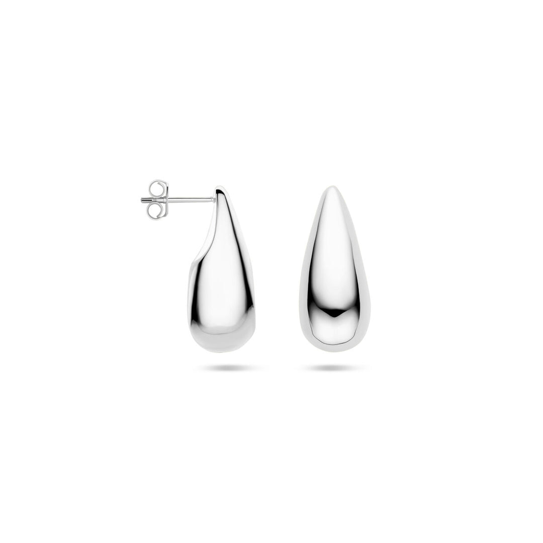 oorknoppen druppel 25 mm zilver gerhodineerd