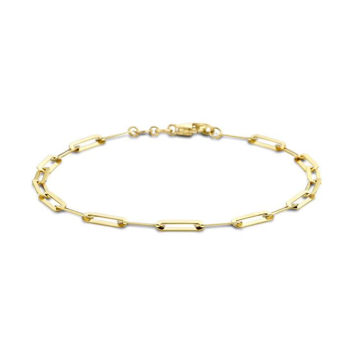 Goldarmband Damen Büroklammer flach 14K