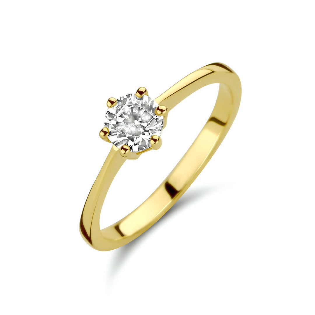 Ring Zirkonia 14K Gelbgold