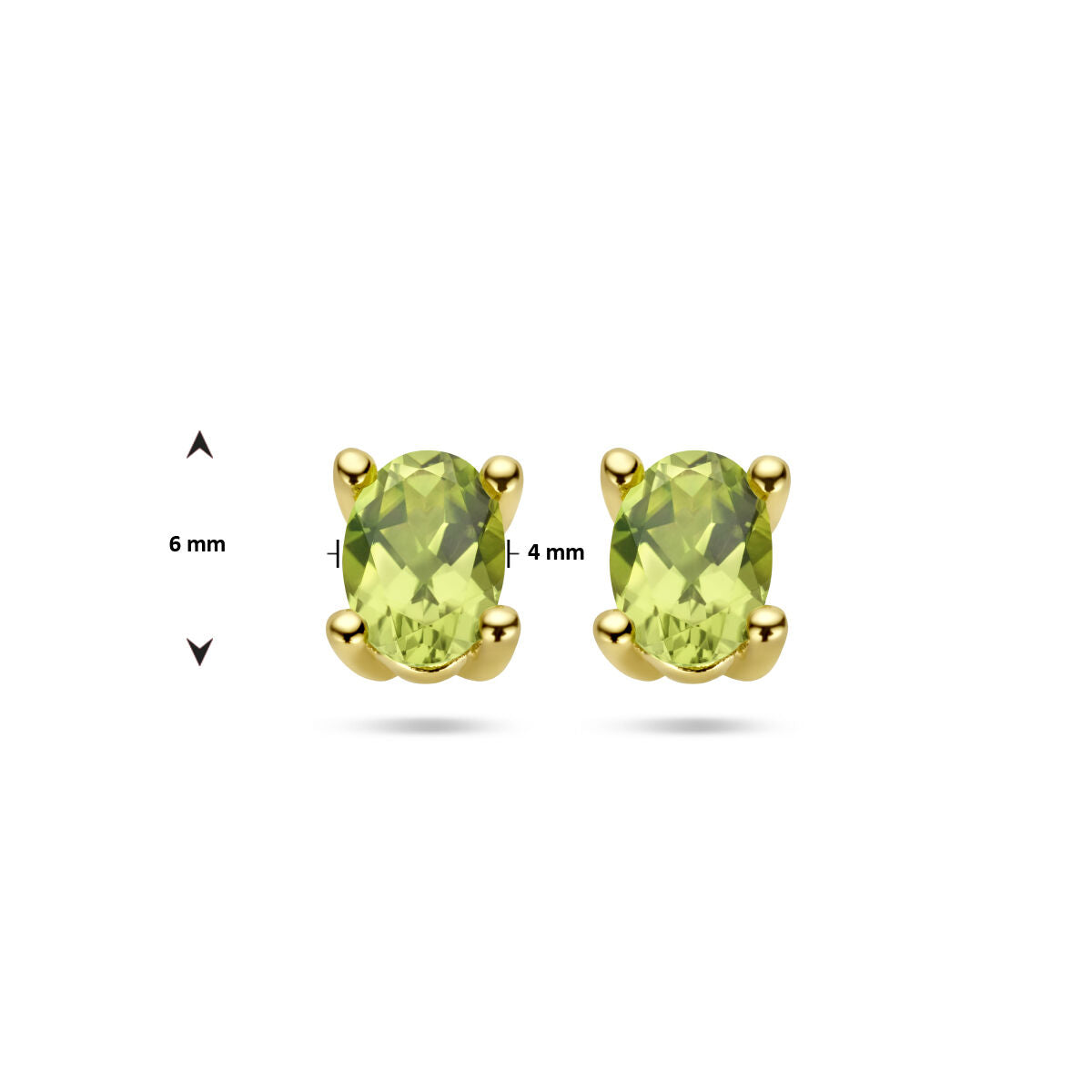 Ohrstecker Peridot 14K Gelbgold