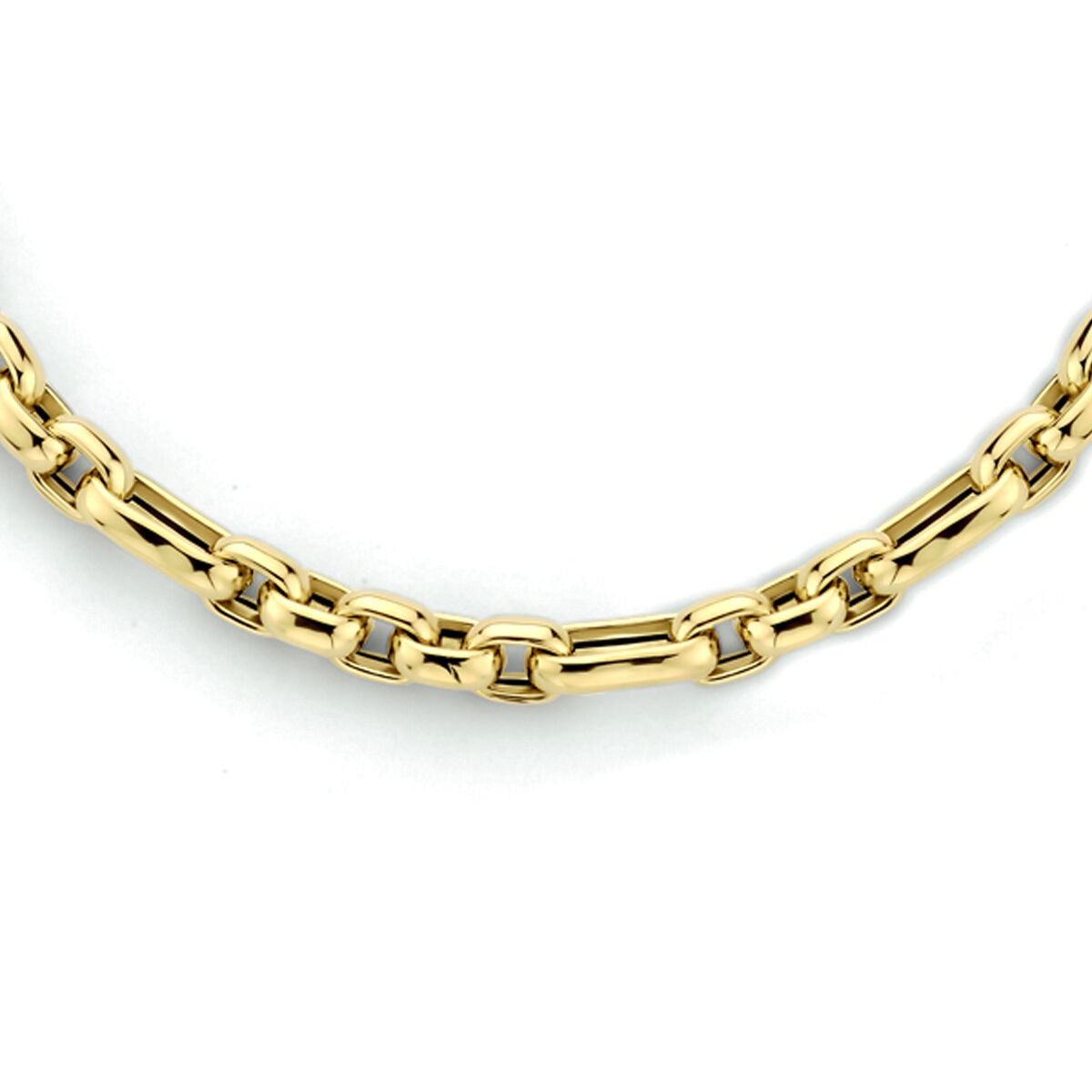 Collier aus 14K Gelbgold mit Ankerdesign, 4,8 mm breit und 45 cm lang
