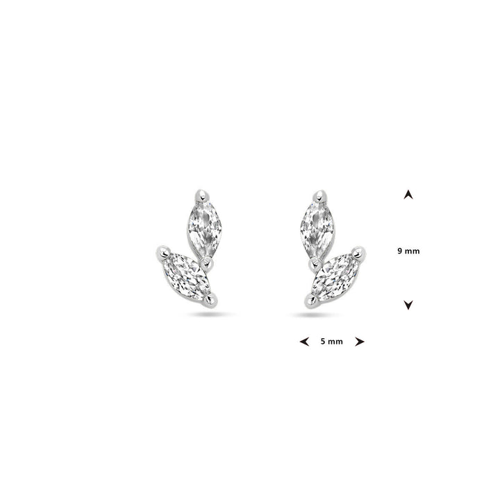 Ohrstecker Zirkonia Silber rhodiniert