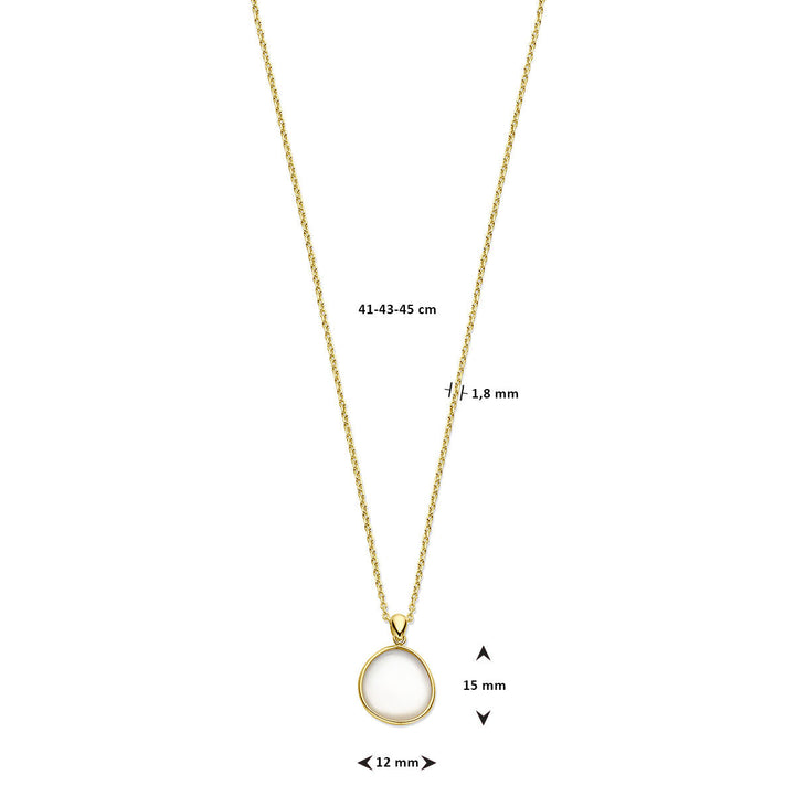 Halskette Perlmutt 41 - 43 - 45 cm 14K Gelbgold