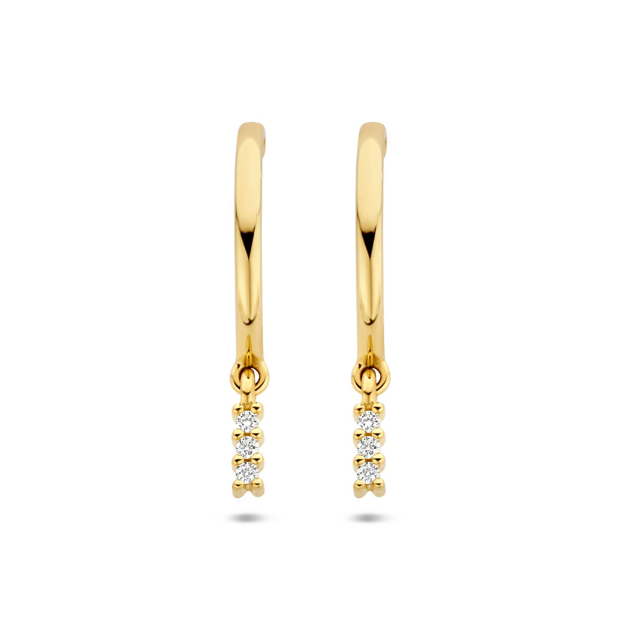 Ohrstecker Diamant 0,05 ct (2x0,025 ct) h si 14 K Gelbgold