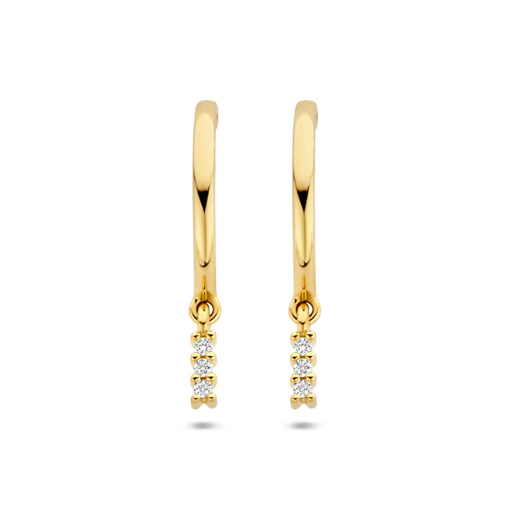 Ohrstecker Diamant 0,05 ct (2x0,025 ct) h si 14 K Gelbgold