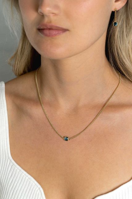 Zinzi Halskette vergoldet Zic2417 G