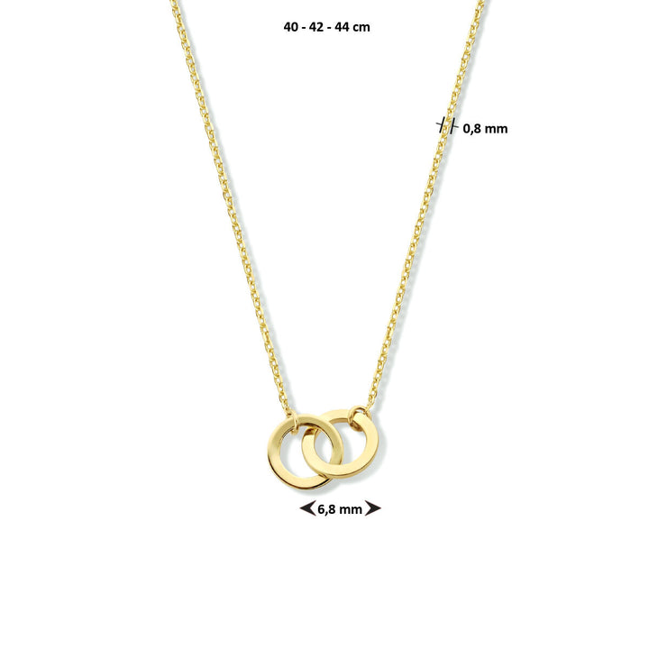 Halskette Kreise 40 - 42 - 44 cm 14K Gelbgold