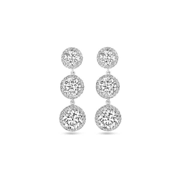 oorhangers zirkonia 20 mm zilver gerhodineerd