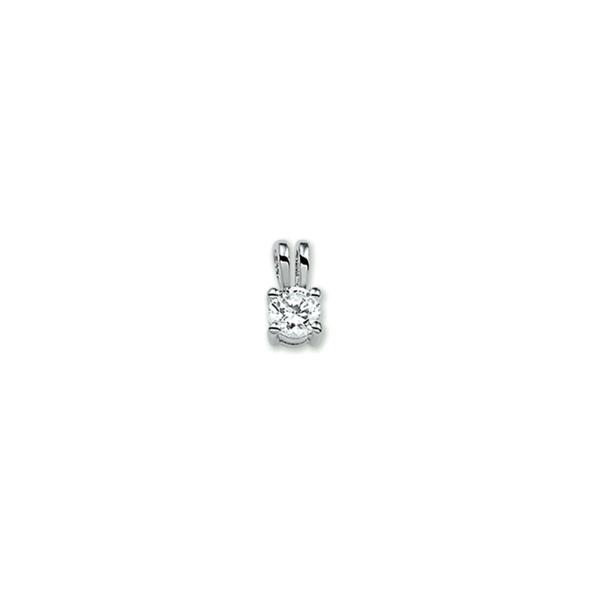 Hänger mit Zirkonia in rundem, klarem Design aus Silber