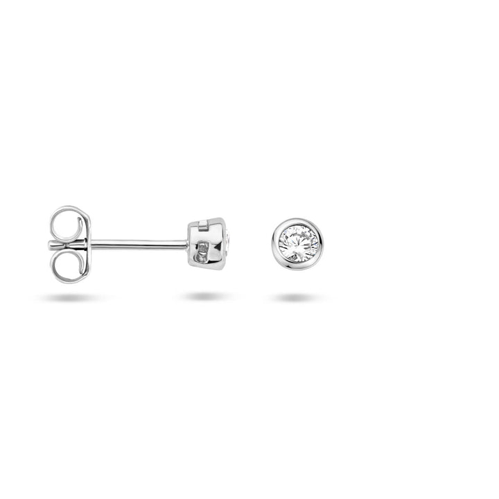 Ohrstecker Zirkonia Silber rhodiniert