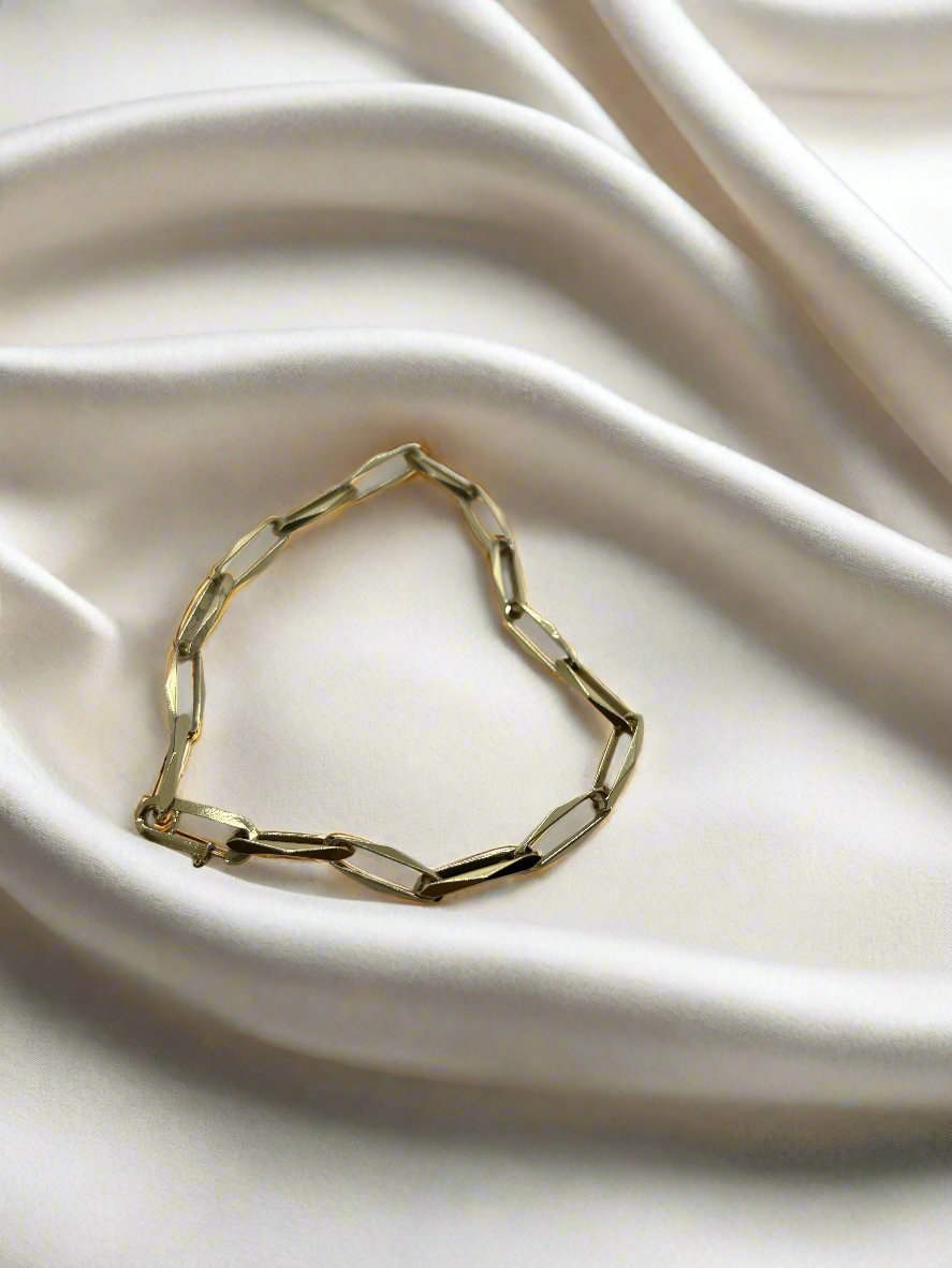 Vintage Armband aus 14k Gold mit geschlossenen Gliedern und einer Gewicht von 7,4 g
