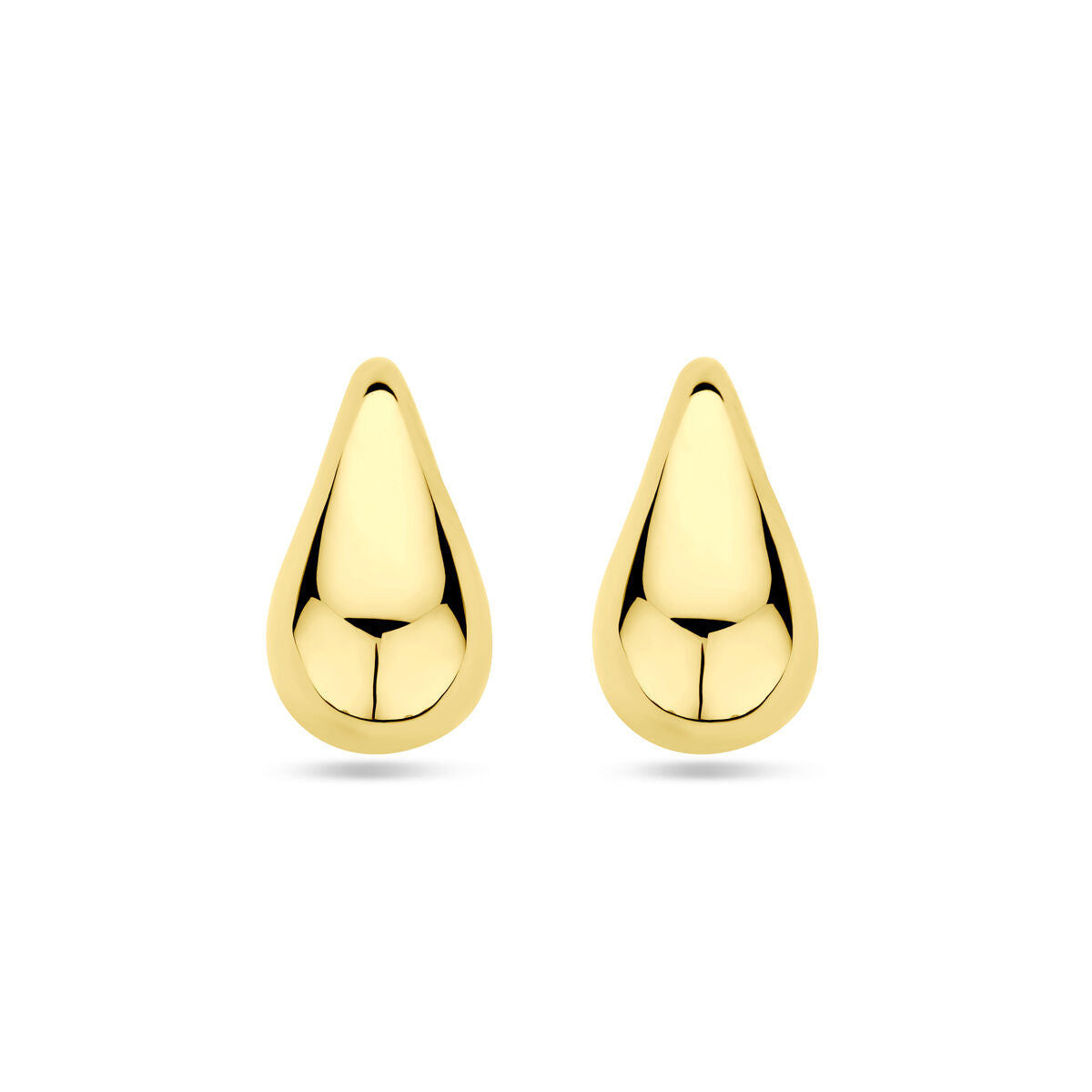 Ohrstecker in Tropfenform, 30 mm, aus vergoldetem Silber in Gelb