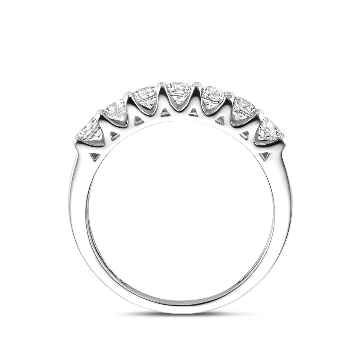 Rhodinierter Alliance-Ring aus Silber mit Zirkonia
