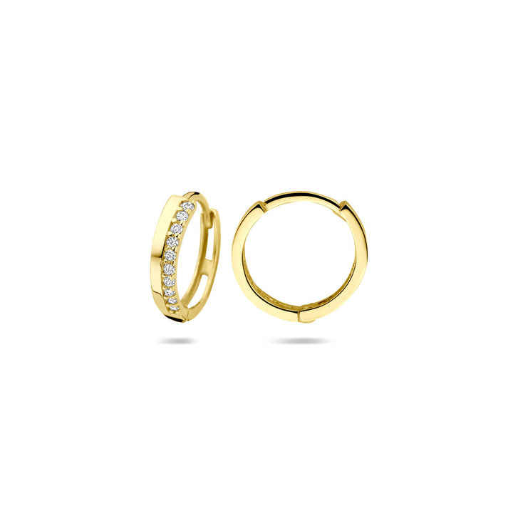 Ohrhänger Zirkonia 2,5 x 12 mm 14K Gelbgold