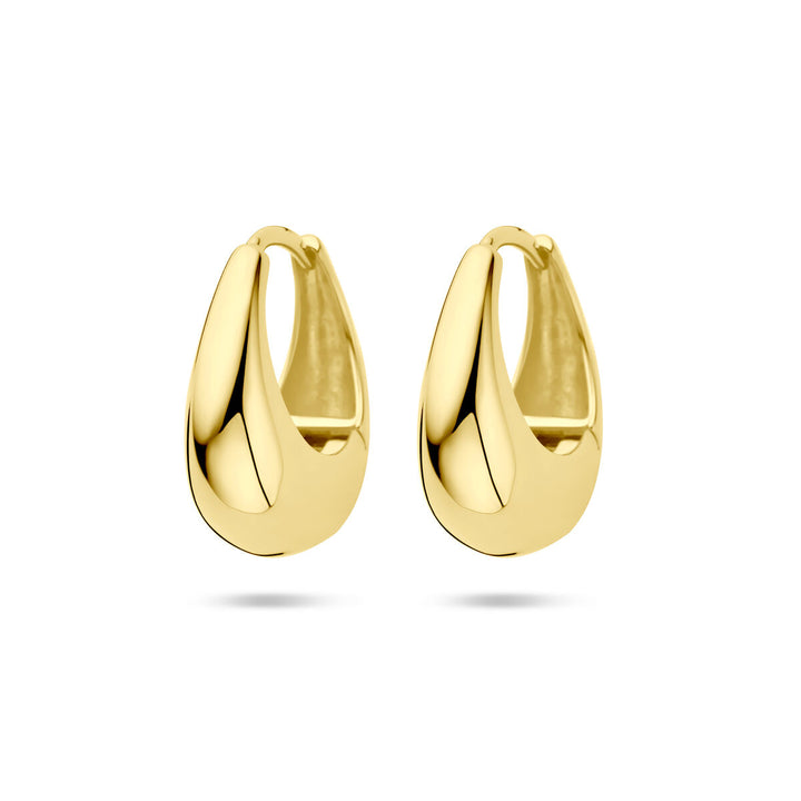 klapoorringen 19 mm 1 micron zilver verguld (geel)