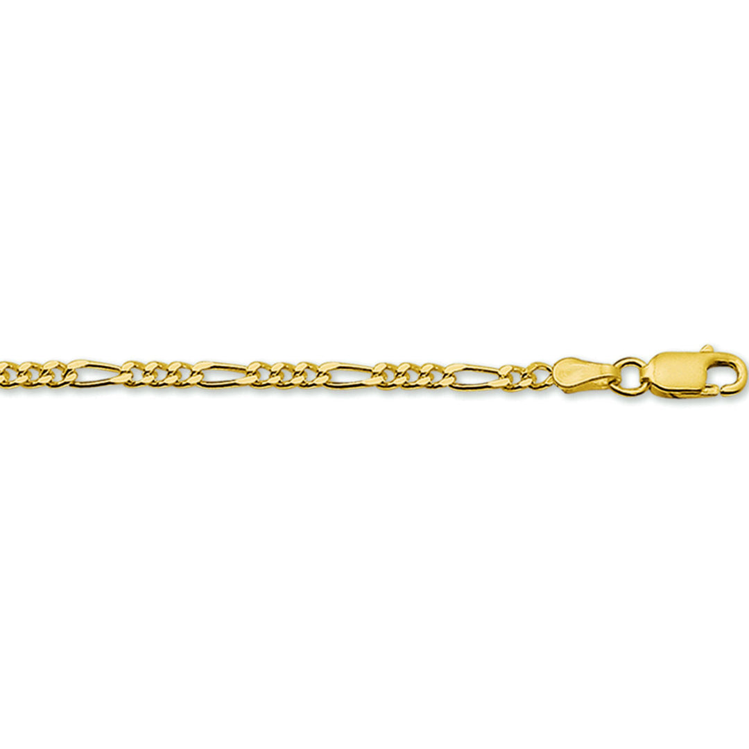 Armband aus goldfarbenem Metall mit Figaro-Gliedern und Karabinerverschluss