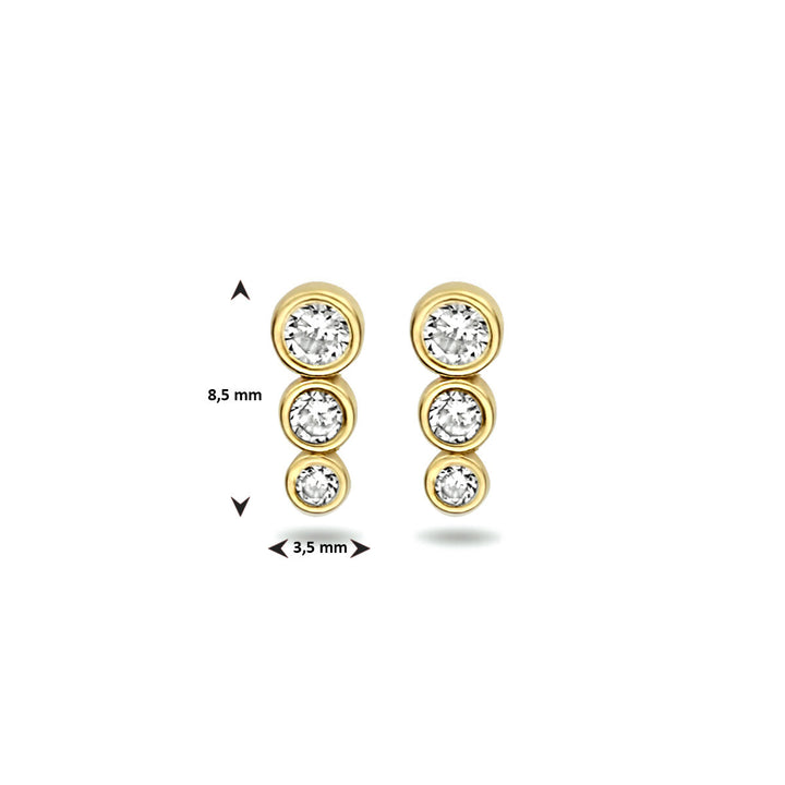Ohrstecker Zirkonia 14K Gelbgold