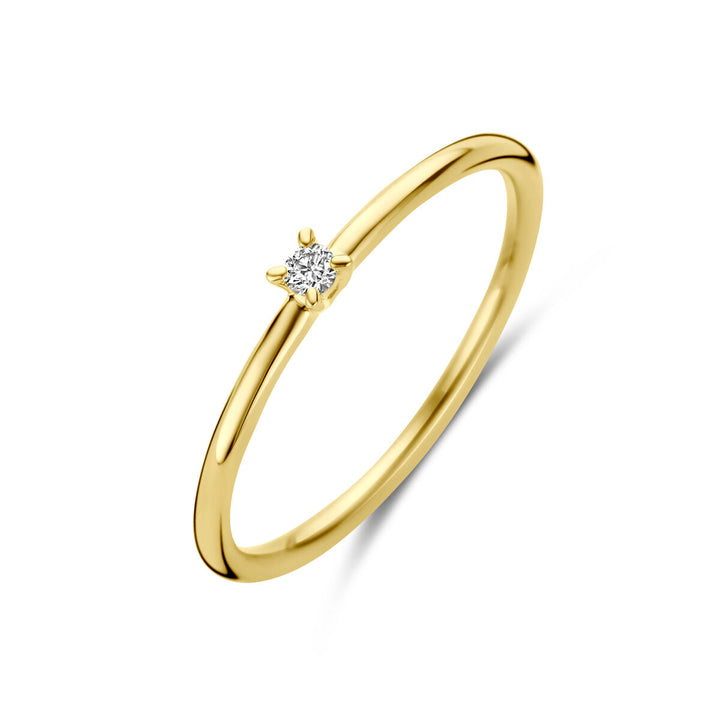 ring diamant 0.03ct h si 14K geelgoud