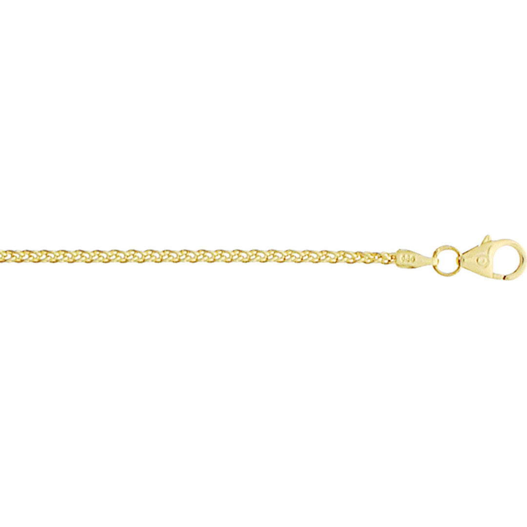 Armband aus 1,7 mm dickem, goldfarbenem Vossestaart mit Karabinerverschluss