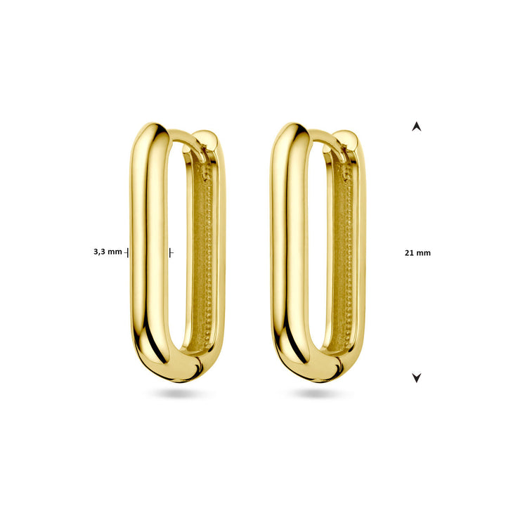 Tropfenohrringe Büroklammer 14K Gelbgold