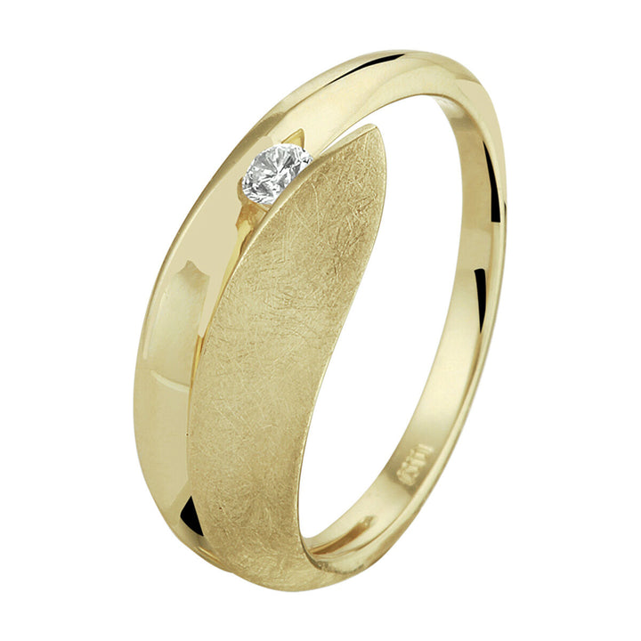 Ring Diamant 0,07 ct h SI 14K Gelbgold