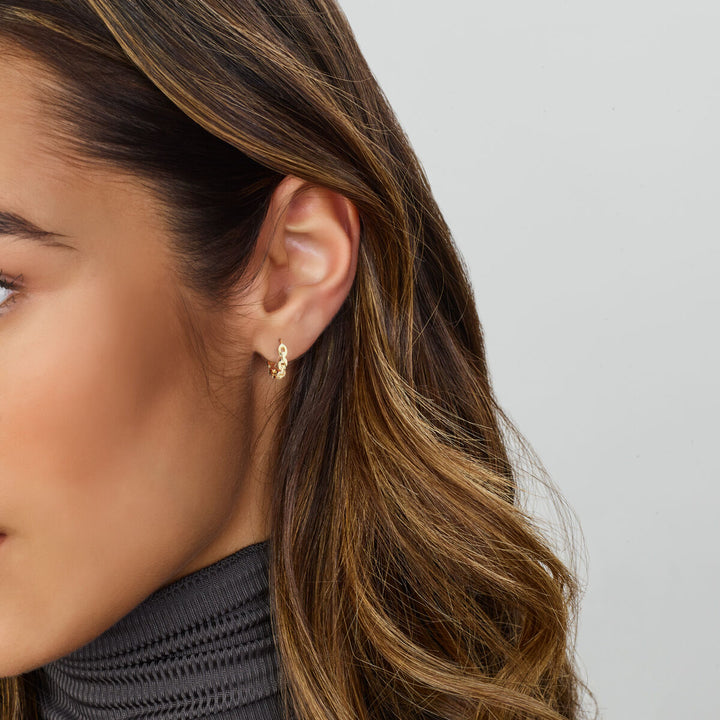 Ohrhänger Glieder 1 Mikron Silber vergoldet (gelb)