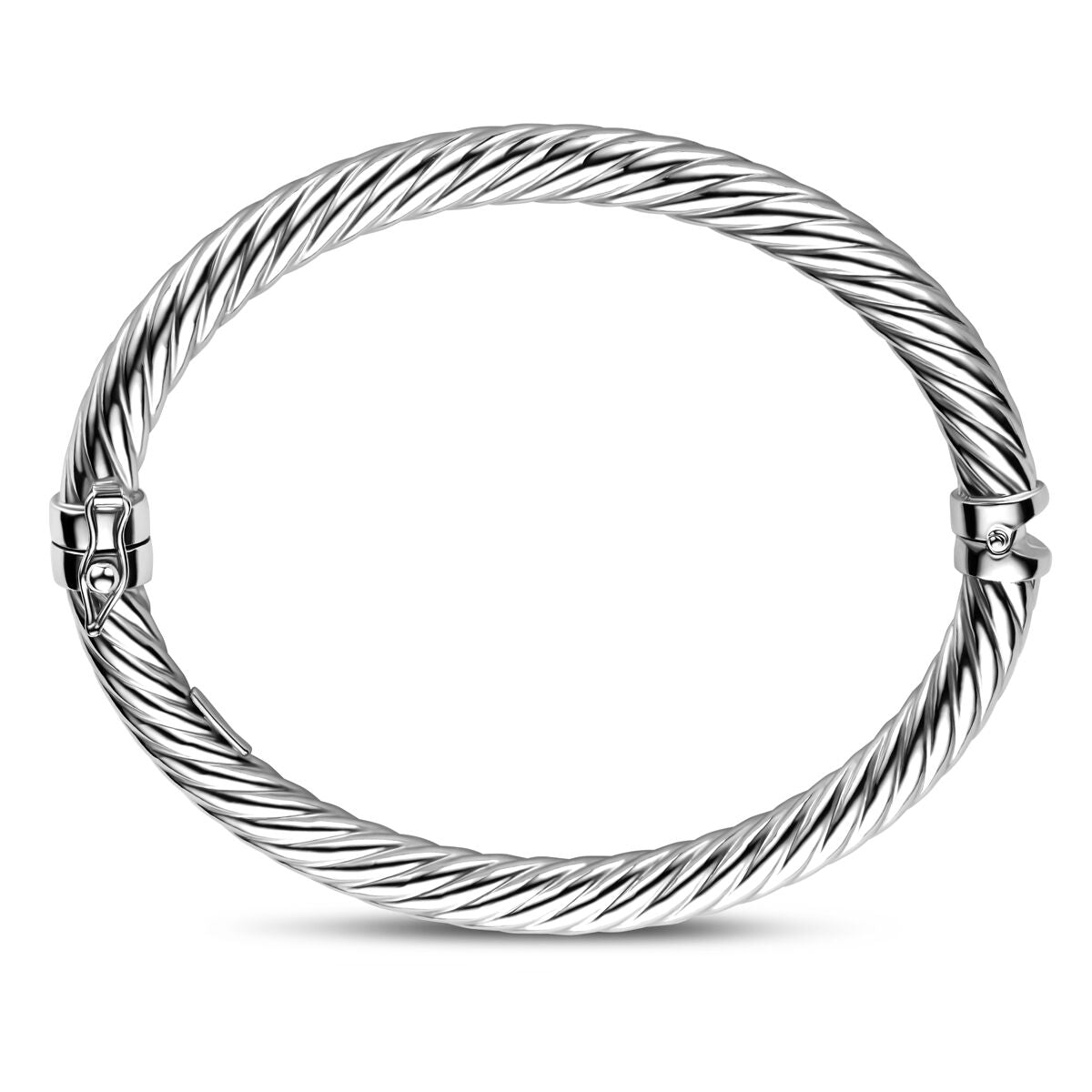 Silberner Armreif 925 rhodiniert