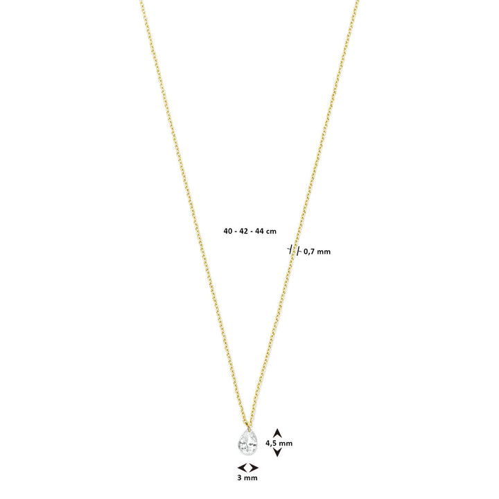 Halskette Diamant 40 – 42 – 44 cm 0,20 ct g SI 18 K Gelbgold
