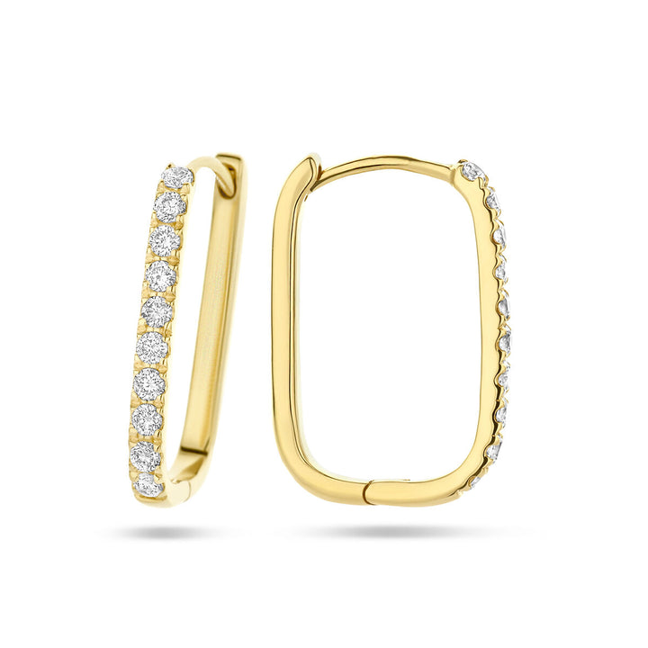 Ohrhänger Büroklammer Diamant 0,22 ct (2x 0,11 ct) H SI 14 K Gelbgold