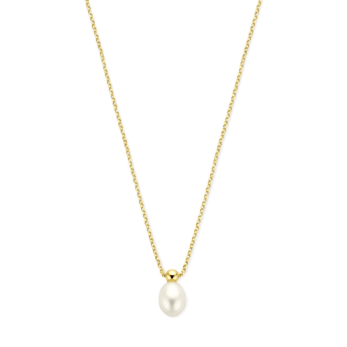 Halskette Perle 42 + 3 cm 14K Gelbgold