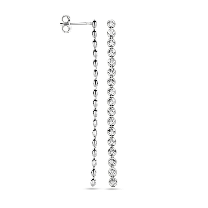 Ohrringe diamantiert 55 mm Silber rhodiniert
